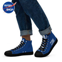 Chaussure NASA homme bleu avec le drapeau des usa et logo worm sur la languette