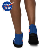 Chaussure NASA Femme Bleue en toile avec impression logo nasa worm