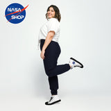 Chaussure NASA femme, logo meatball, oeillet face intérieur, lacet noir, haute en toile grande taille du 35 au 45