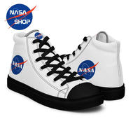 Chaussure NASA femme, logo meatball, oeillet face intérieur, lacet noir, haute en toile pas cher et en promotion