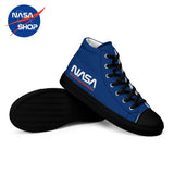 Chaussure "tennis" NASA Worm "Bleu" hautes en toile homme