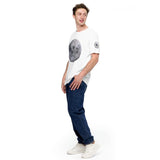 T Shirt pour homme blanc de la lune