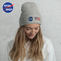 Bonnnet NASA Gris et le Drapeau des USA Brodé ∣ NASA SHOP FRANCE®